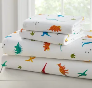 100% Cotton Super Soft Jurassic Dinosaurs Sheet Set -Toddler