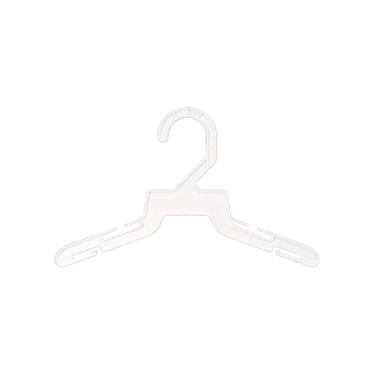 1150 Plastic Top Hangers, Infants All-Plastic, 10", White (Pack Of 500)