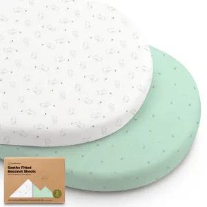 2-Pack Soothe Fitted Bassinet Sheets (Bunnies)