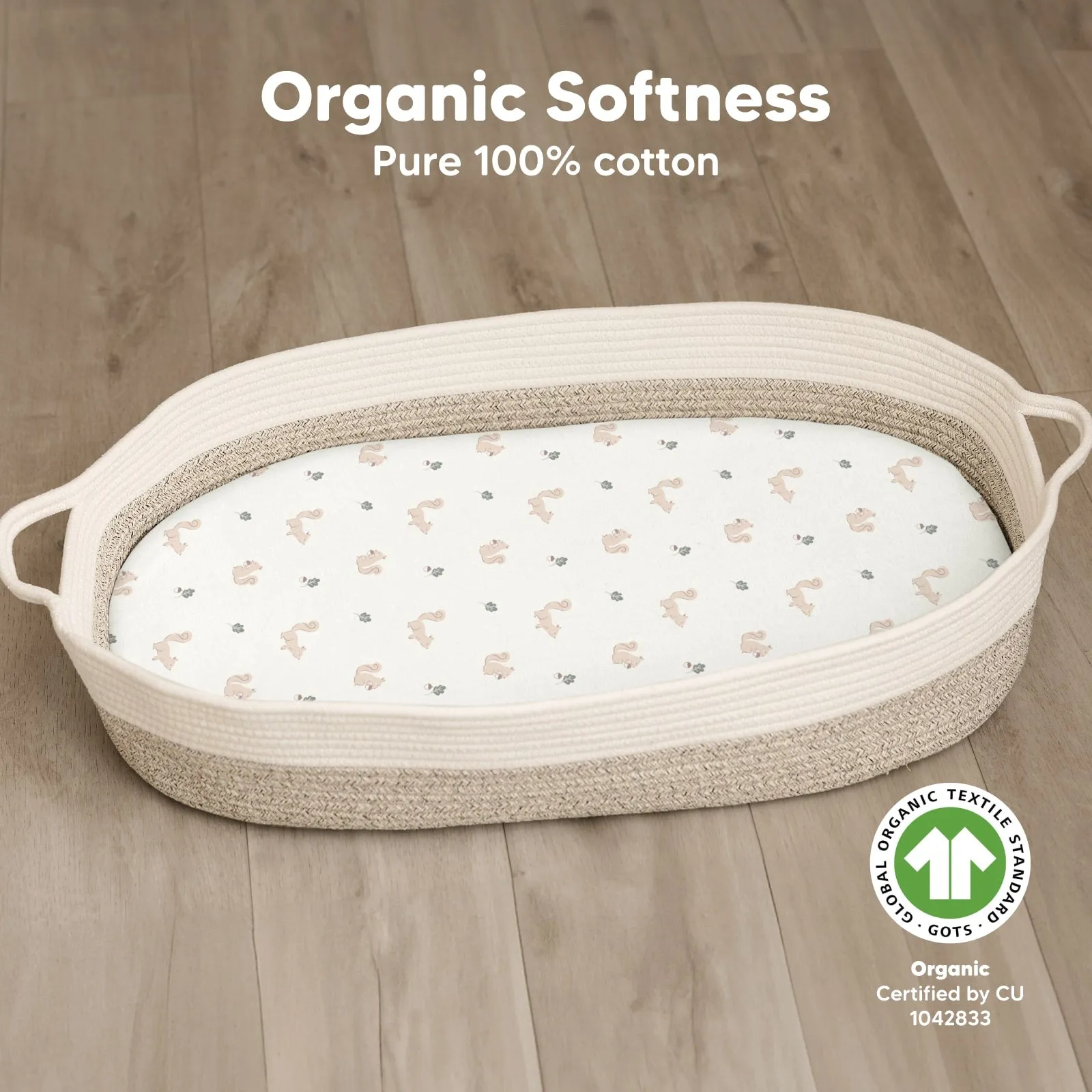 2-Pack Soothe Fitted Bassinet Sheets (Nibbles/Bruce)