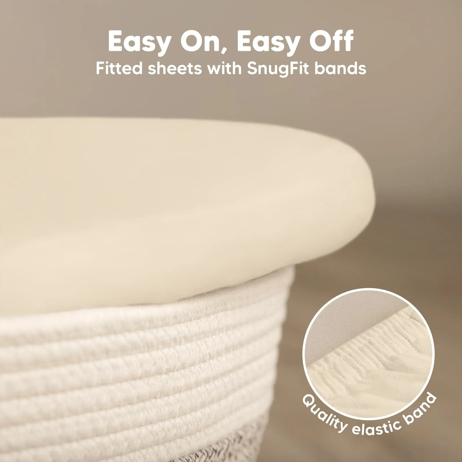 2-Pack Soothe Fitted Bassinet Sheets (Pecan)