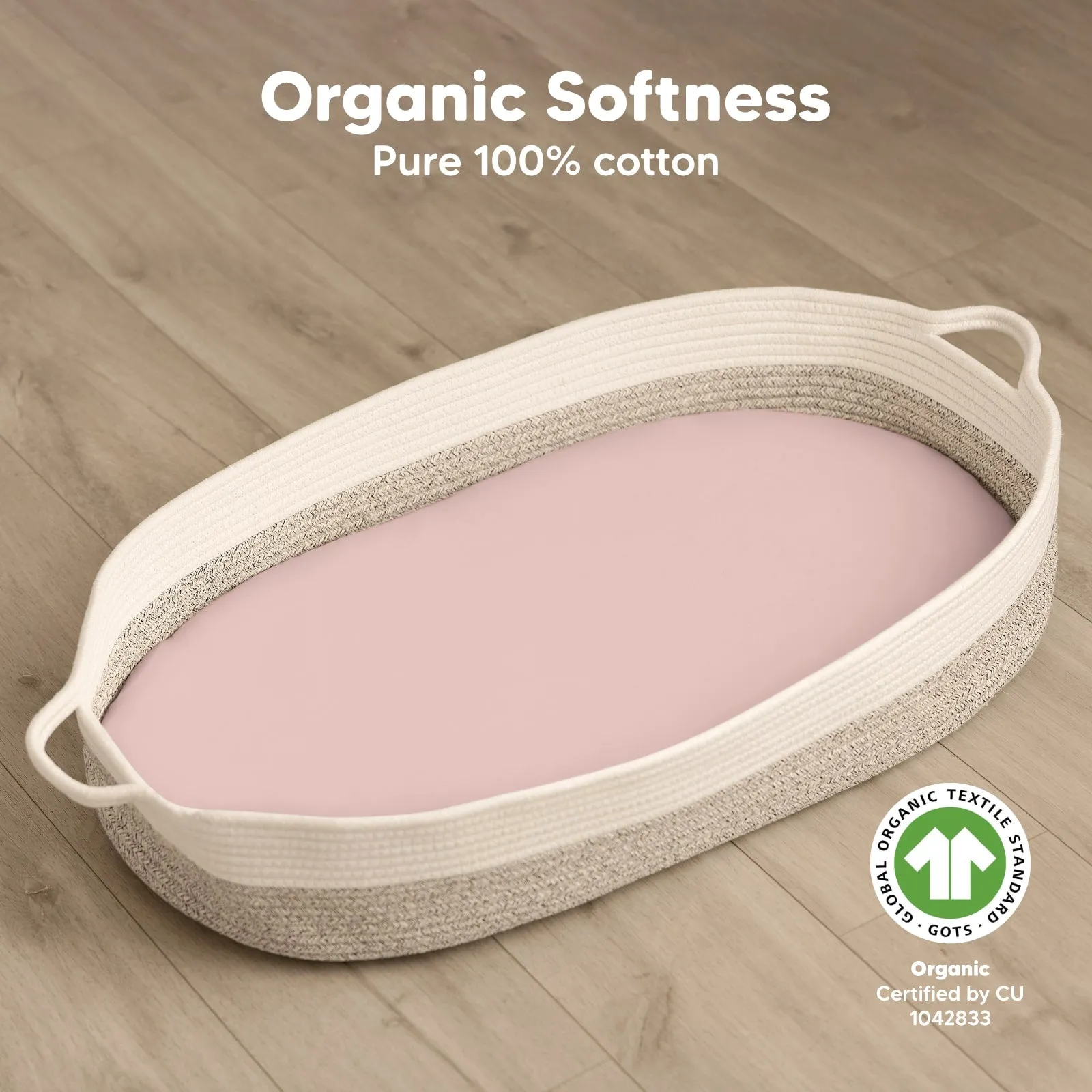 2-Pack Soothe Fitted Bassinet Sheets (Rose)