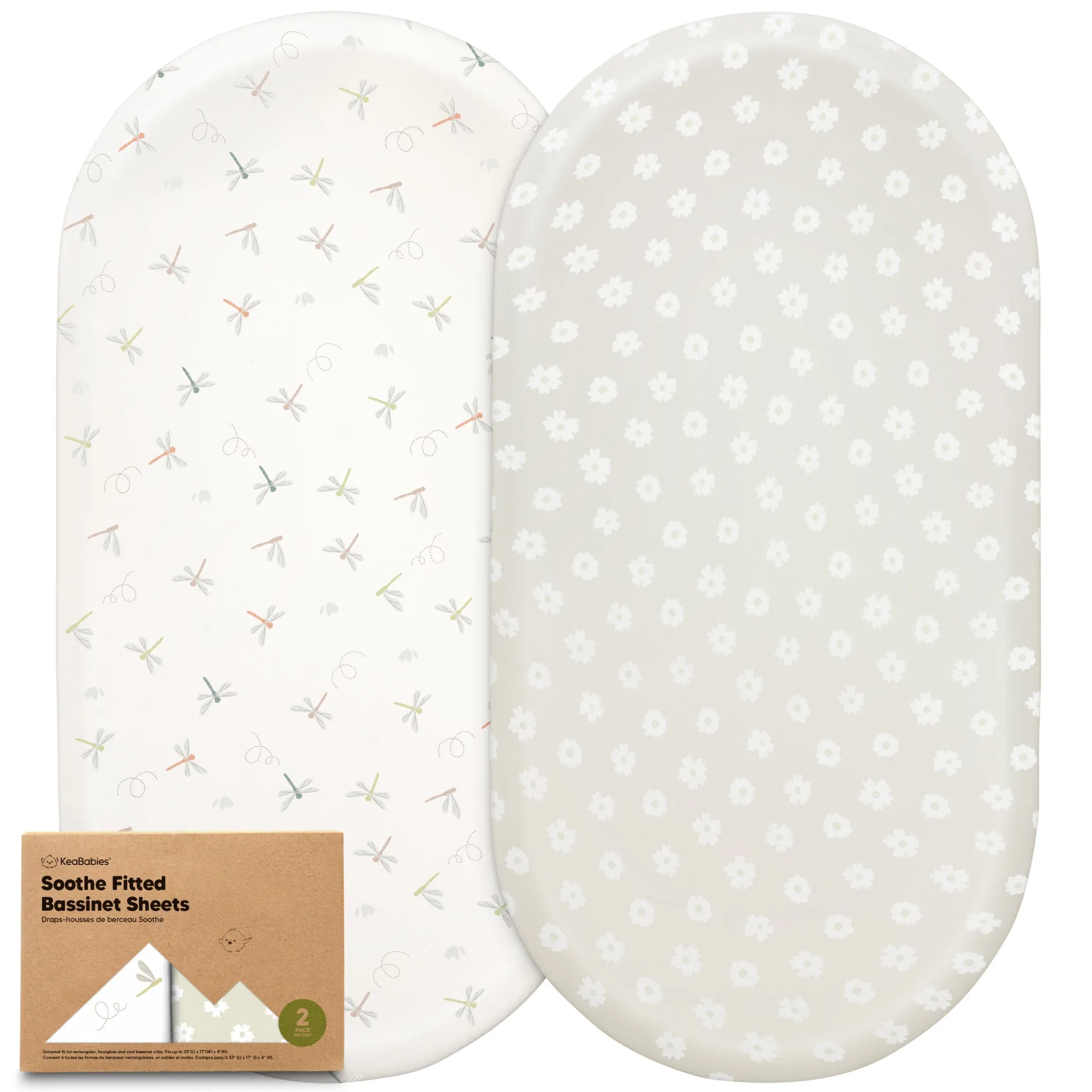 2-Pack Soothe Fitted Bassinet Sheets