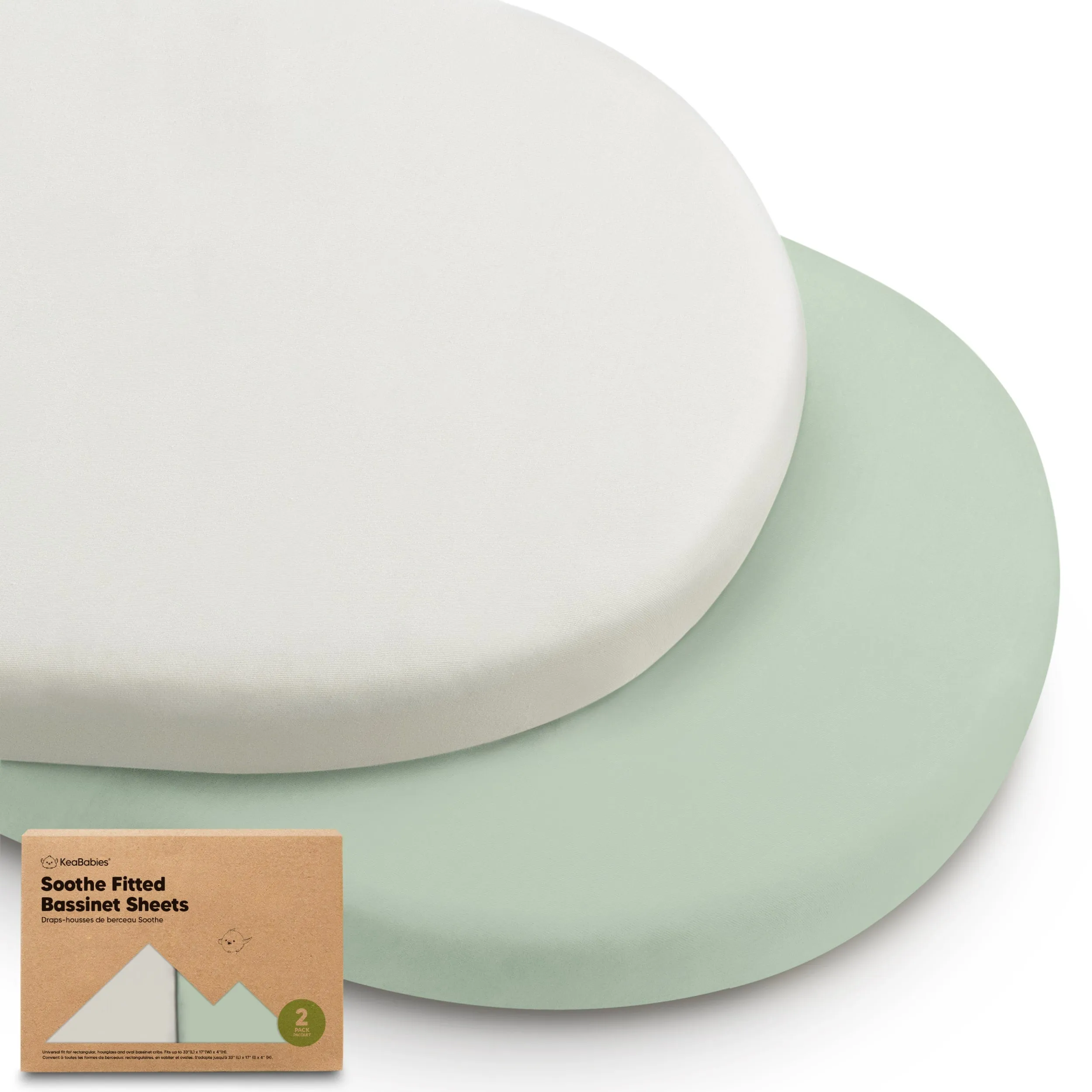 2-Pack Soothe Fitted Bassinet Sheets