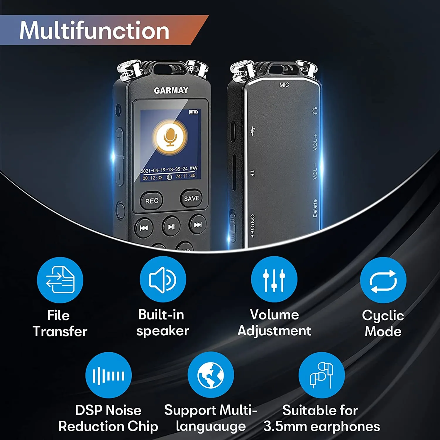 3300  Hour Recorder with 32 Hour Battery