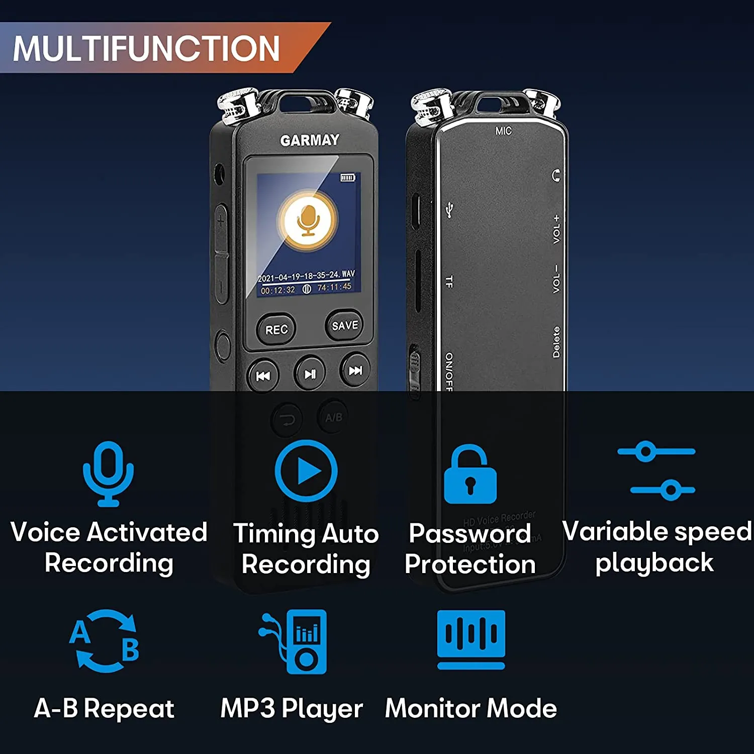 3300  Hour Recorder with 32 Hour Battery
