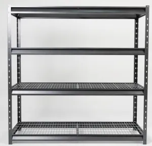 4 Tier, 48x24x72, 12,000 lbs capacity, Gray Industrial Shelving