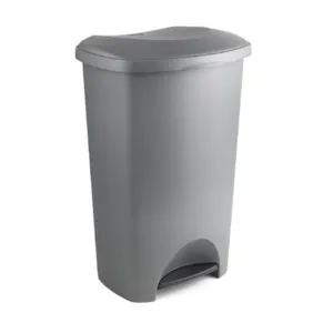 50L Pedal Bin - Metallic