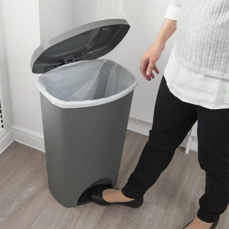 50L Pedal Bin - Metallic