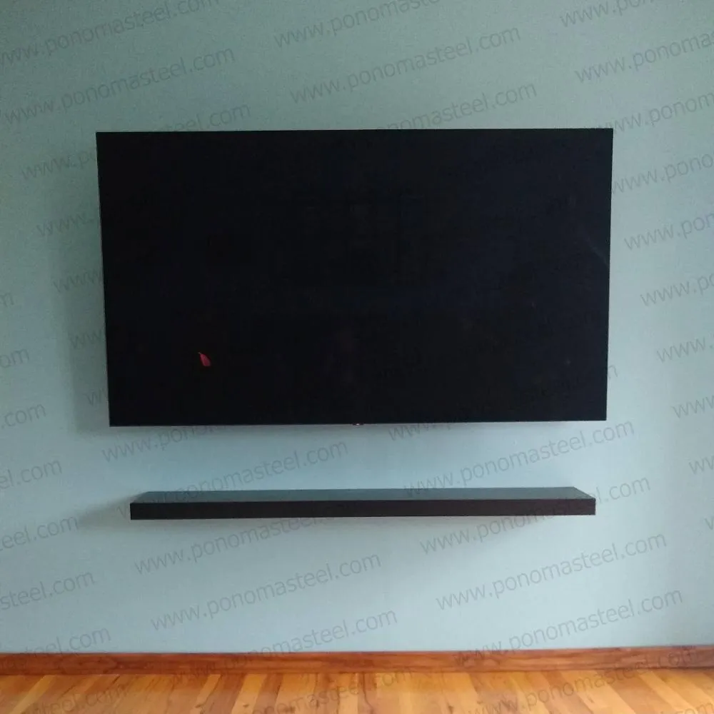 52"x10"x2.0" (cm.132x25,4x5,1) painted stainless steel floating shelf