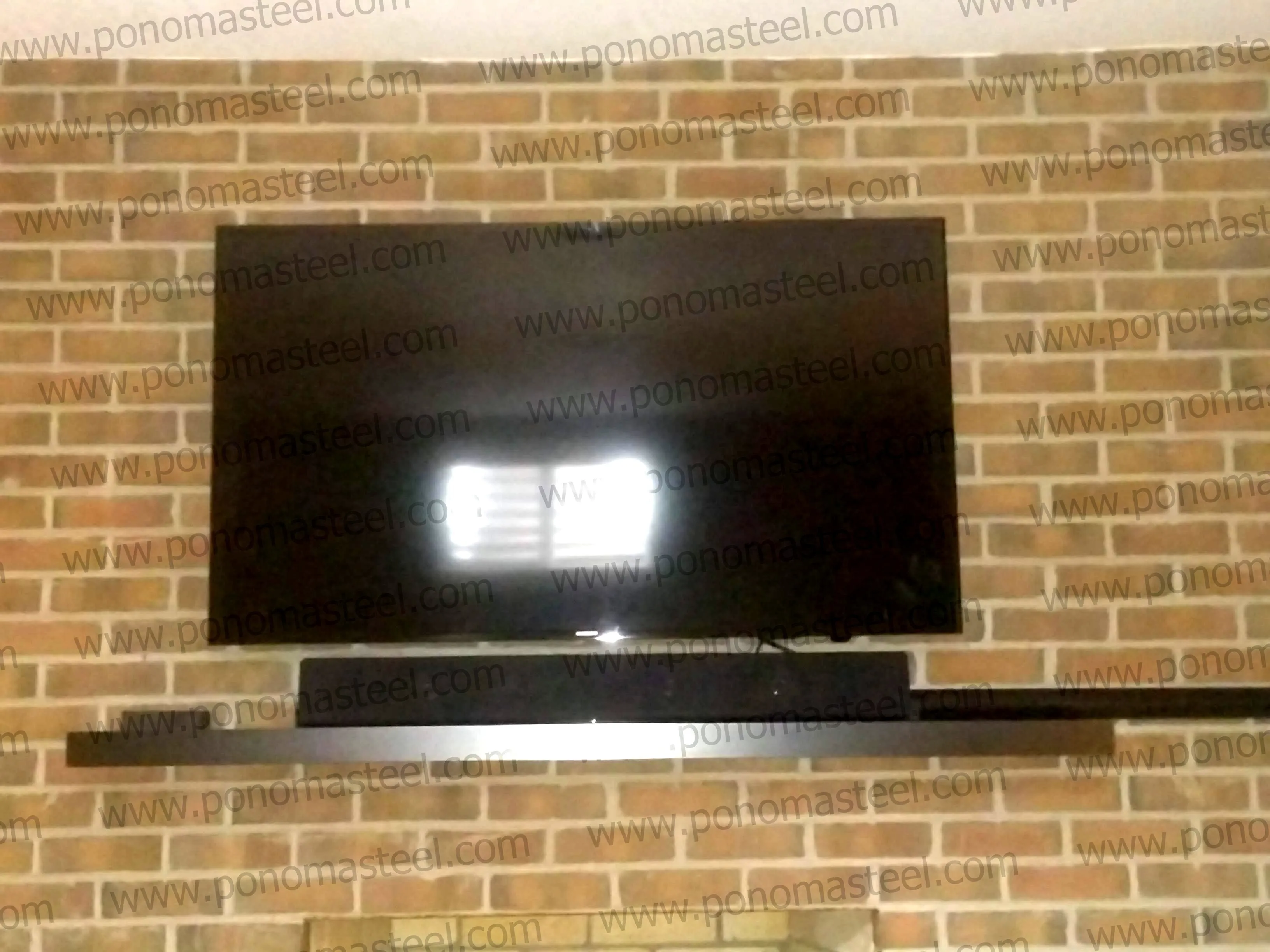 52"x10"x2.0" (cm.132x25,4x5,1) painted stainless steel floating shelf