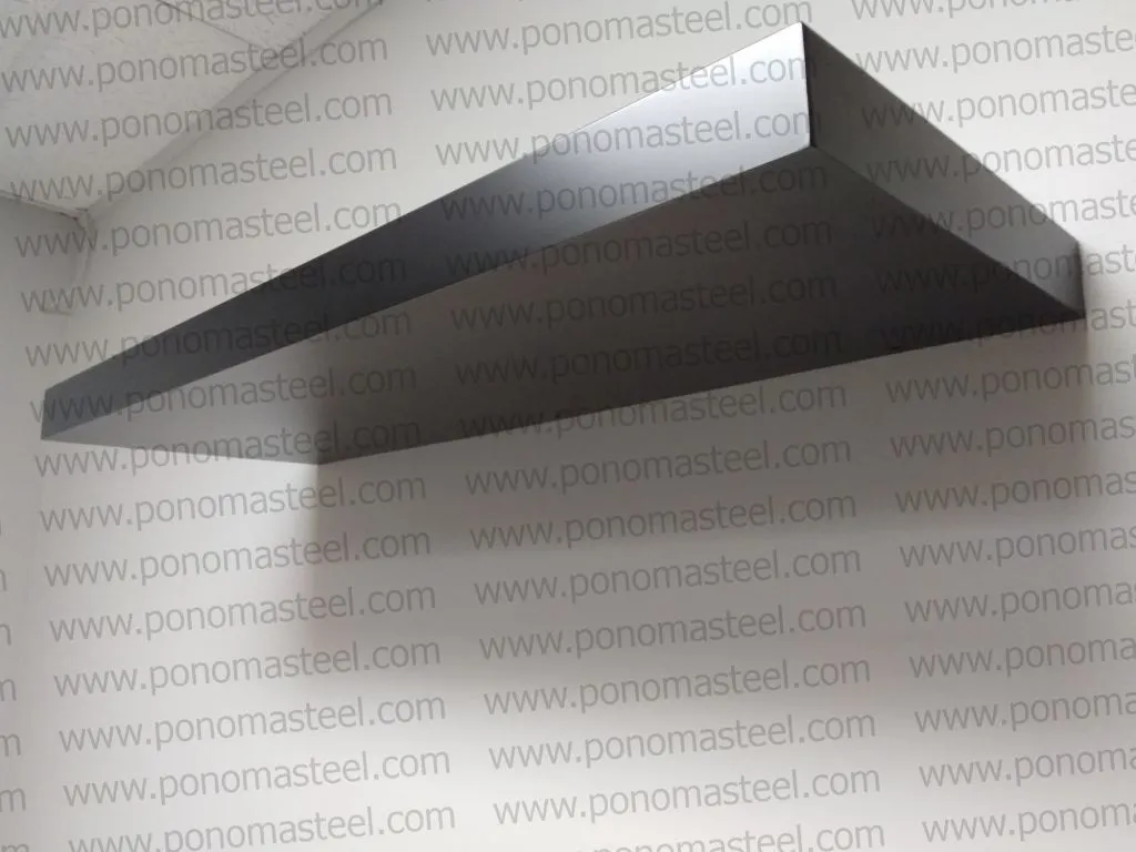 52"x10"x2.0" (cm.132x25,4x5,1) painted stainless steel floating shelf
