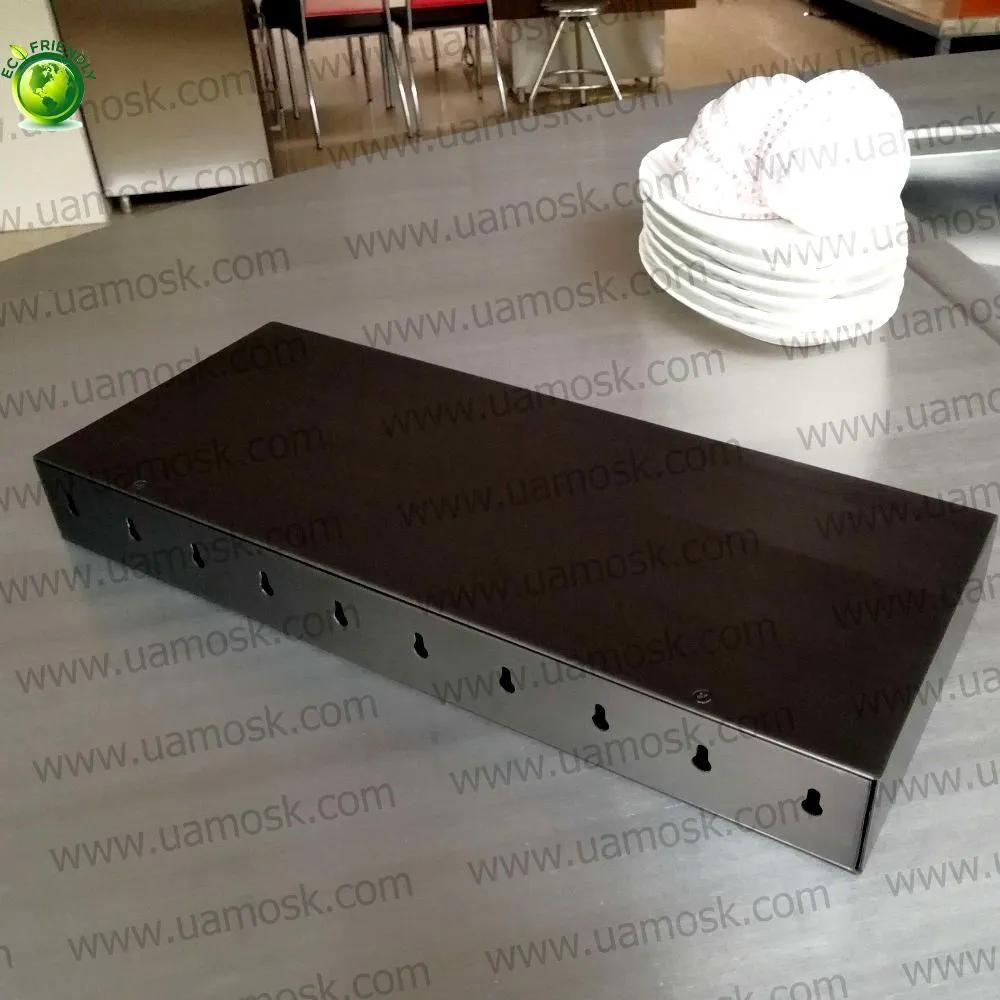 52"x10"x2.0" (cm.132x25,4x5,1) painted stainless steel floating shelf