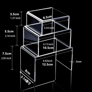 Acrylic Monitor Stand Durable Clear Laptop and Screen Riser Cake Jewelry Art Display Cabinet Hand Office Doll Decor Displaystand