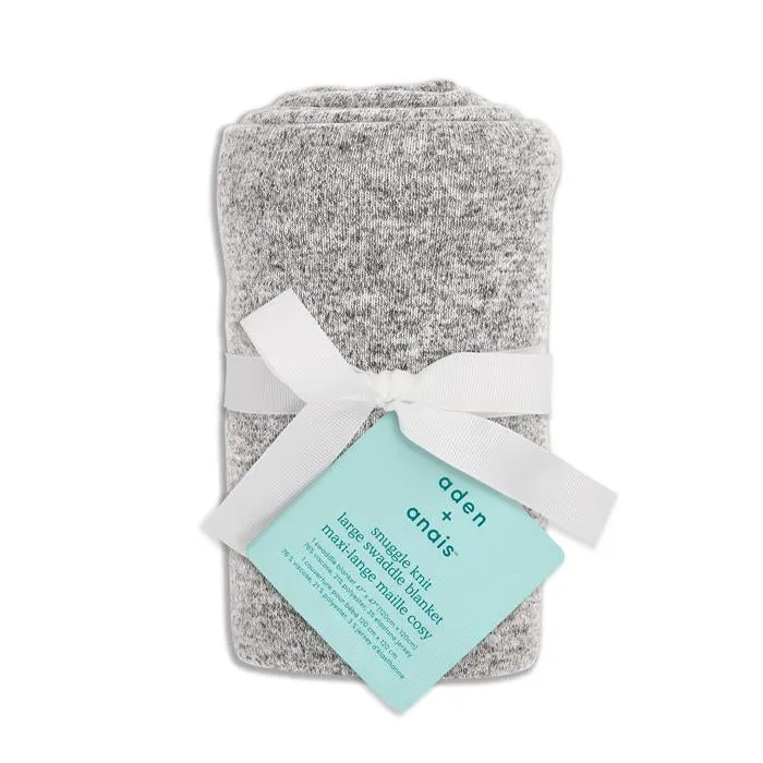 Aden and Anais Snuggle Knit Newborn Swaddle Blanket - Grey