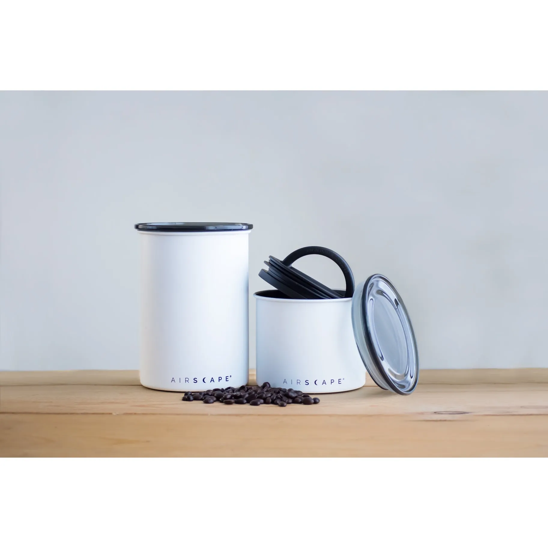Airscape Classic Stainless Steel Canister -7" MATTE WHITE