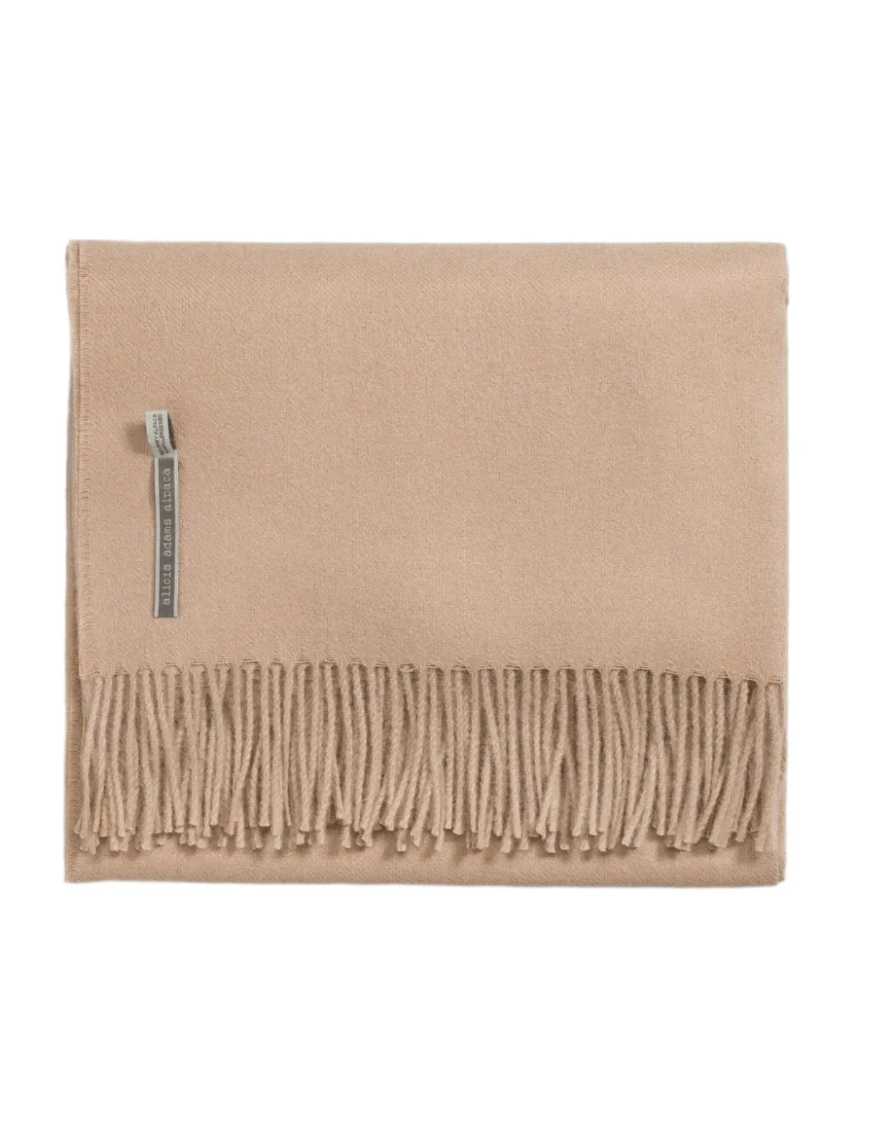 Alicia Adams Alpaca Throw in Fawn Solid