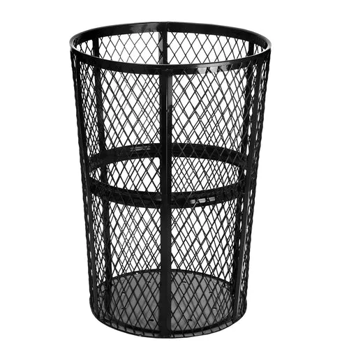 Alpine Industries ALP473-48-BLK Trash Receptacle