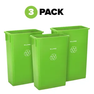 Alpine Industries ALP477-LGRN-3 Recycling Receptacle / Container