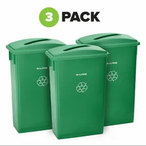 Alpine Industries ALP4778-4-GRN-3 Recycling Receptacle / Container