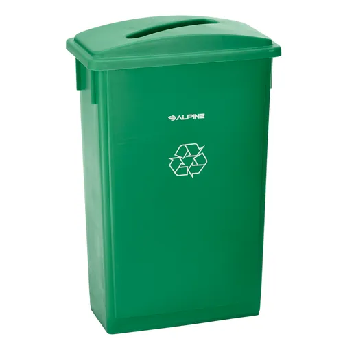 Alpine Industries ALP4778-4-GRN-3 Recycling Receptacle / Container