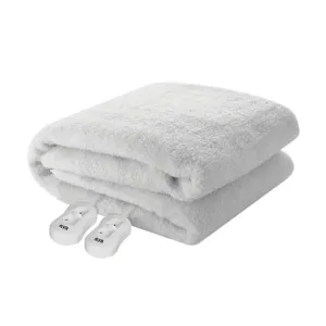 ALVA King Sherpa Fleece Fitted Electric Blanket