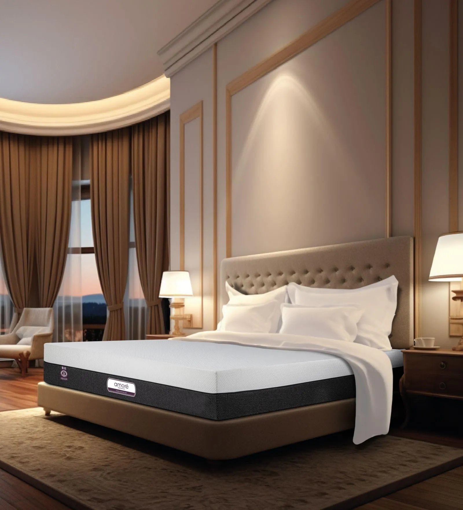 Amore Spine 100% Natural Pincore Latex & Green Tea Foam Orthopedic Mattress || 8 inch Bed Mattress || 72x36x8(Single Size)