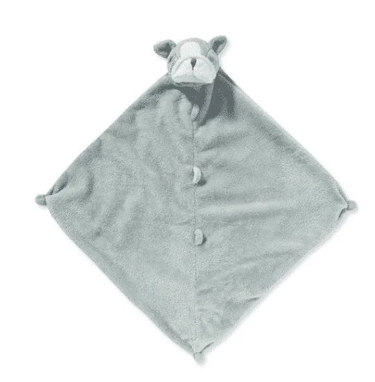 Angel Dear Lovey Grey Bulldog Blankie