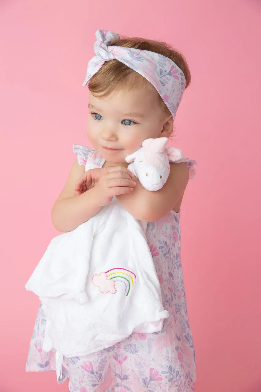 Angel Dear Lovey White Unicorn Blankie