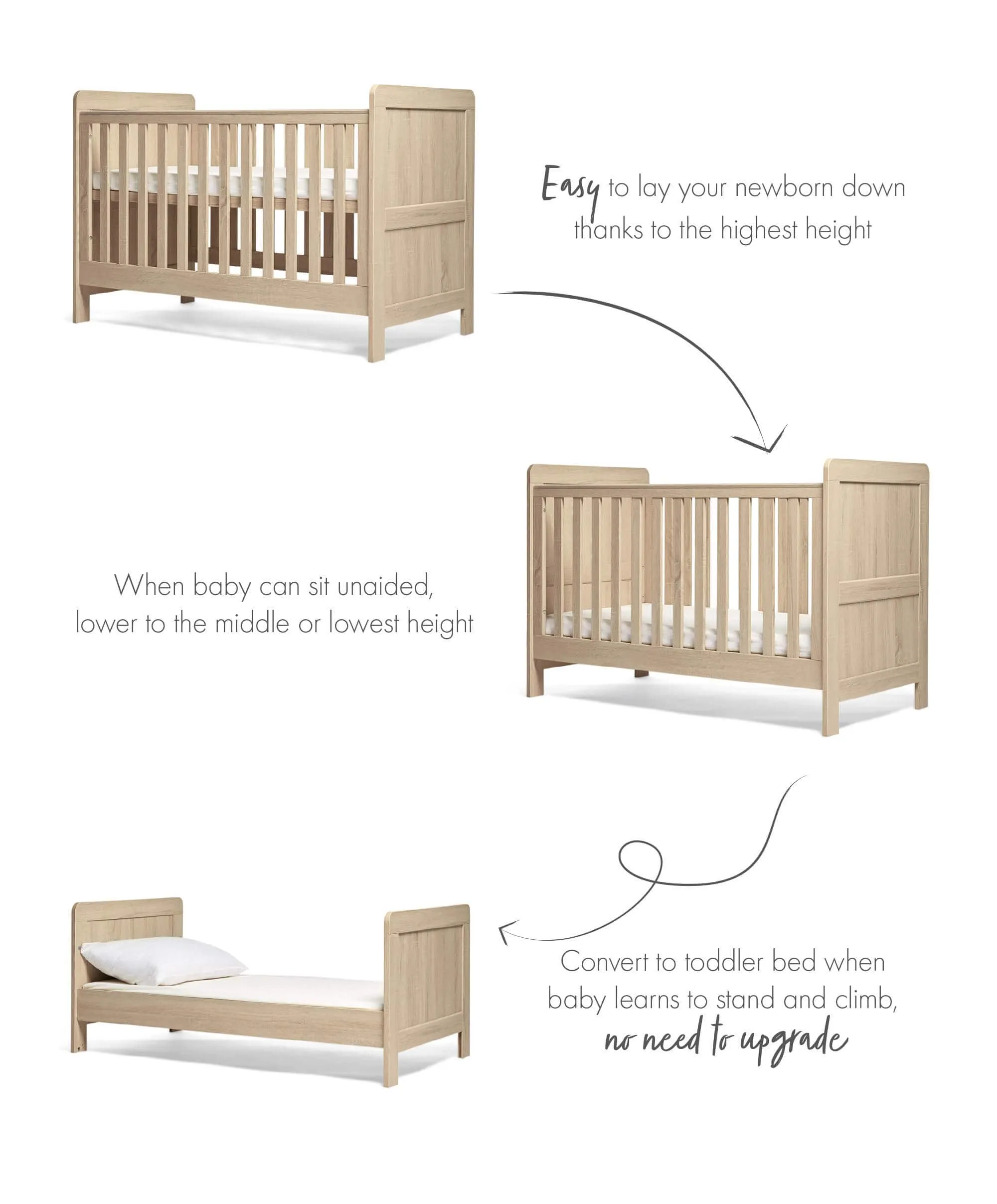Atlas Cotbed - Light Oak