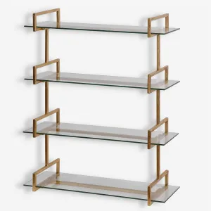 Audrey Iron and Gold Wall Shelf
