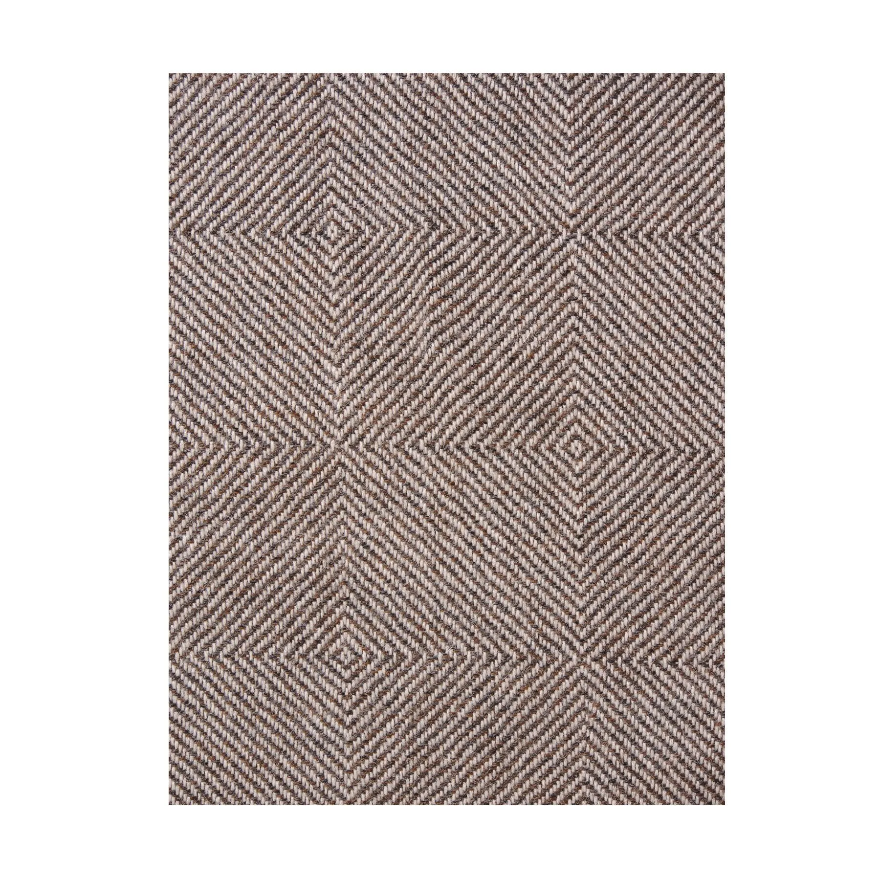Baby Alpaca Geometric Throw Blanket in Brown & Cream