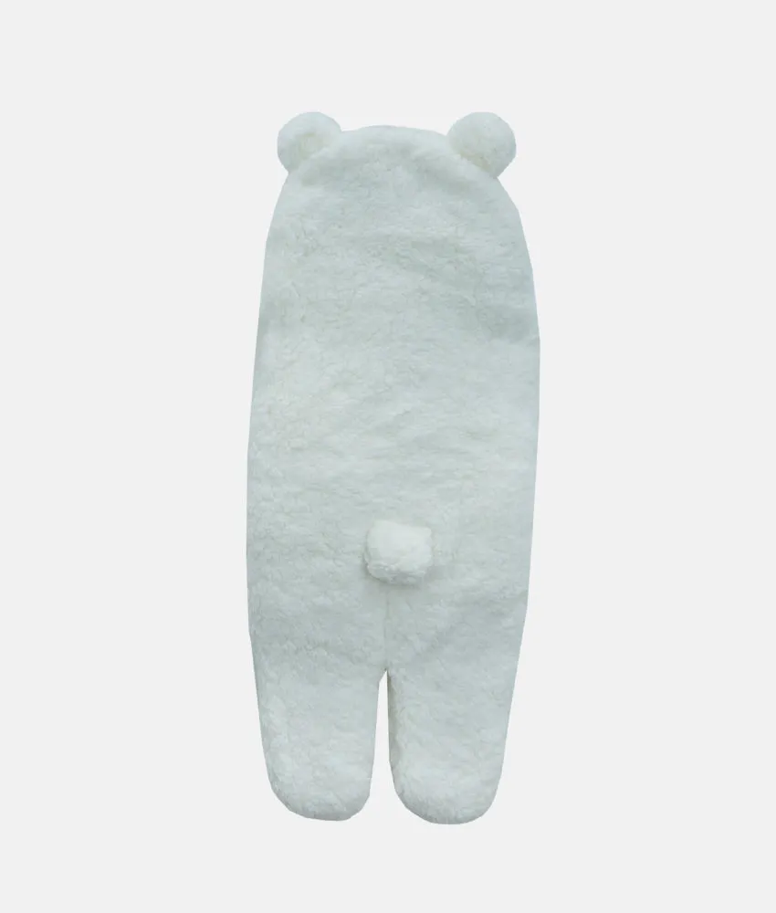 Baby Bear Hooded Blanket - White