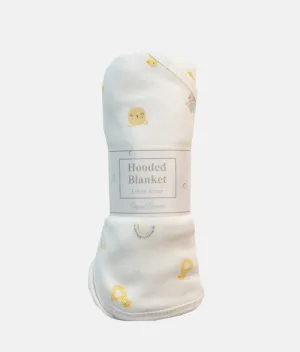 Baby Hooded Blanket - Animal Face Rainbow Print