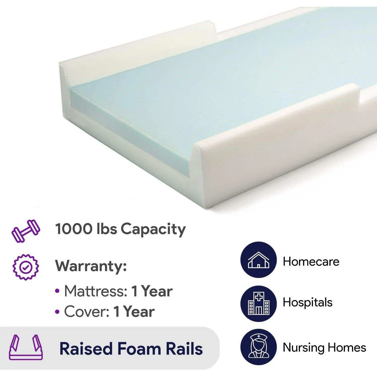 Bariatric Foam Hospital Bed Mattress For Bedsore Prevention