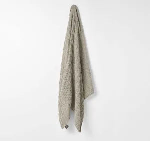Basket Weave 130x180cm Throw Feather