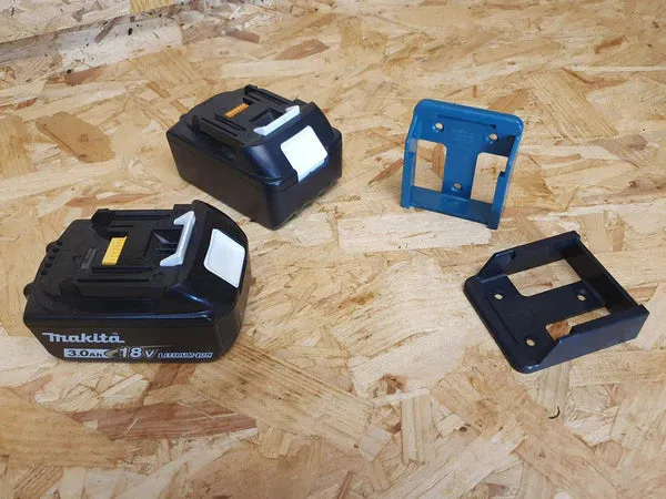 Battery Mount - StealthMounts Makita 18v LXT Battery Mounts (6 Pack), BM-MK18-BLU-6