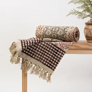 Beautiful Block Print Cotton Throws Blanket For Sofa Decor