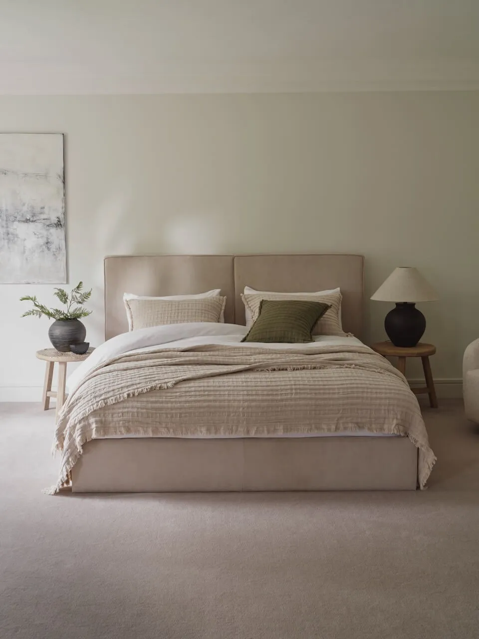 Beja Cotton Cushion Cover Putty