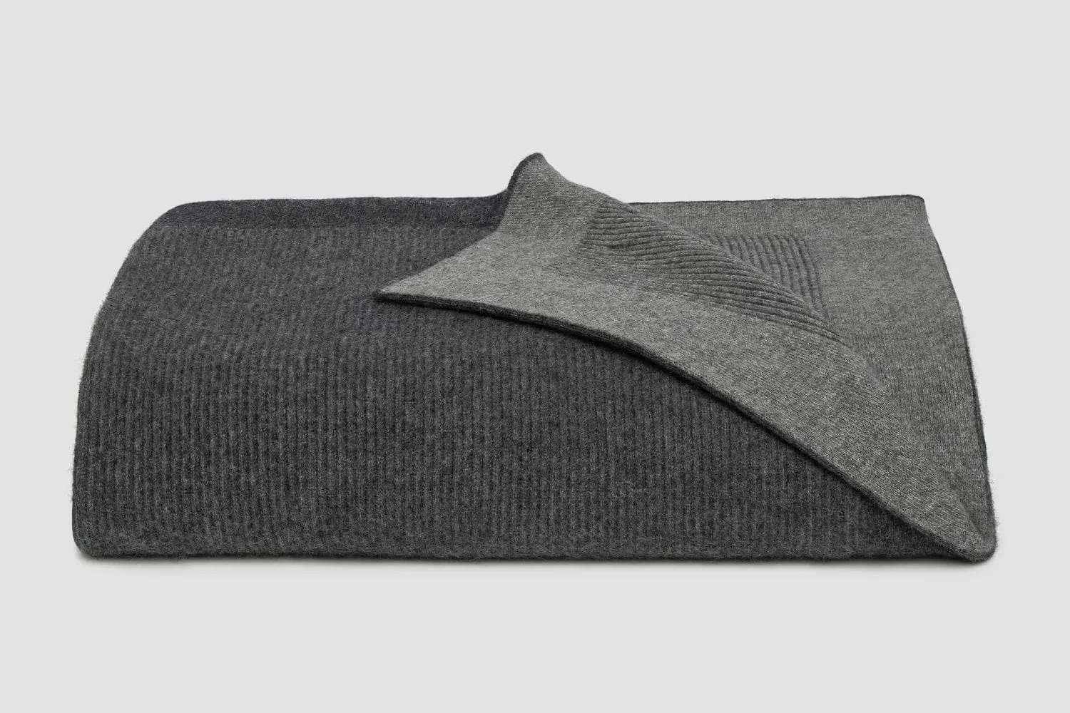 Bemboka Reversible Rib Angora & Merino Wool Throw - Pre-Shrunk