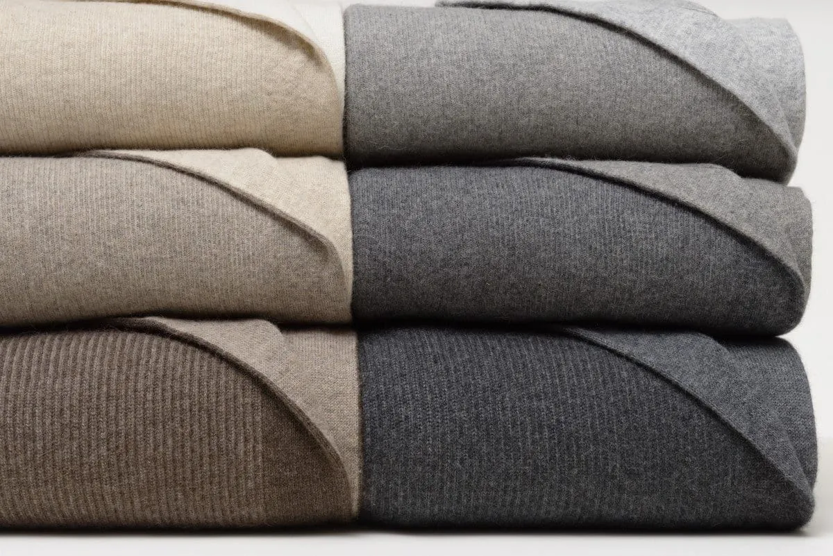 Bemboka Reversible Rib Angora & Merino Wool Throw - Pre-Shrunk