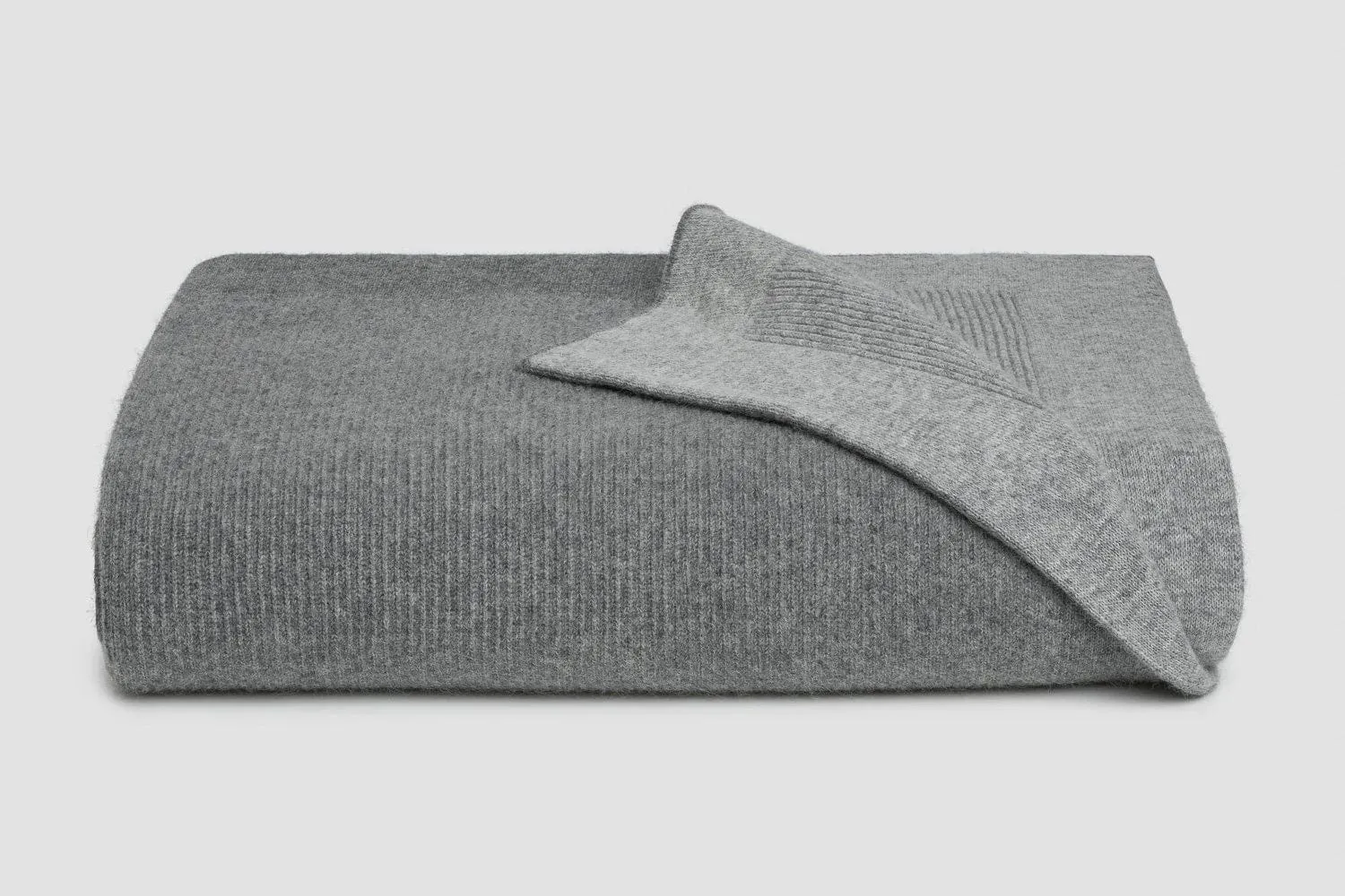 Bemboka Reversible Rib Angora & Merino Wool Throw - Pre-Shrunk