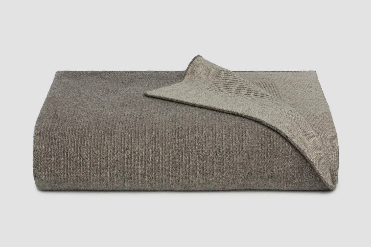 Bemboka Reversible Rib Angora & Merino Wool Throw - Pre-Shrunk
