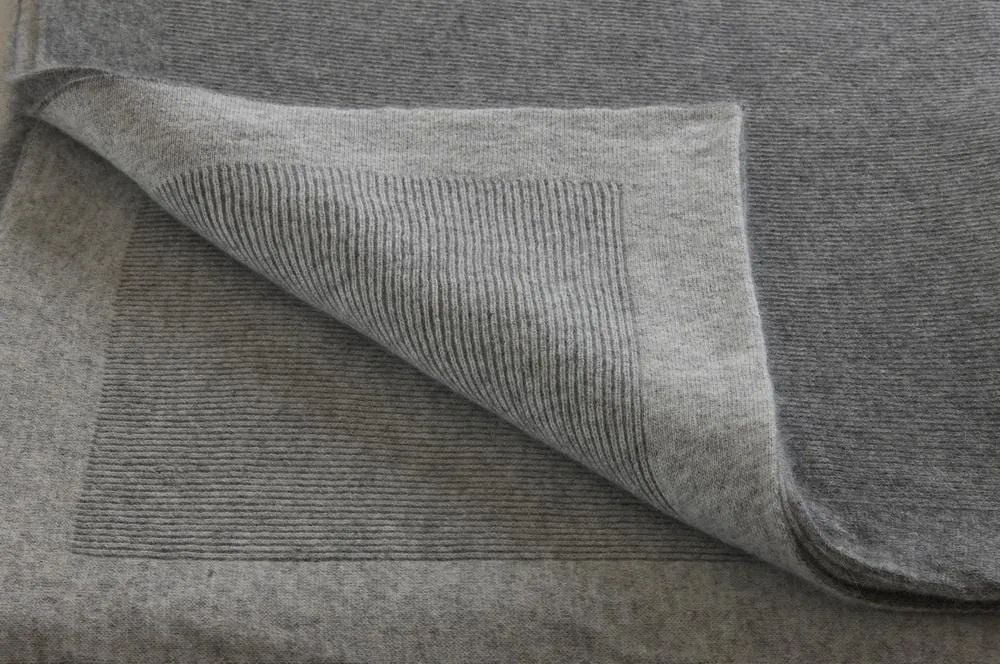 Bemboka Reversible Rib Angora & Merino Wool Throw - Pre-Shrunk