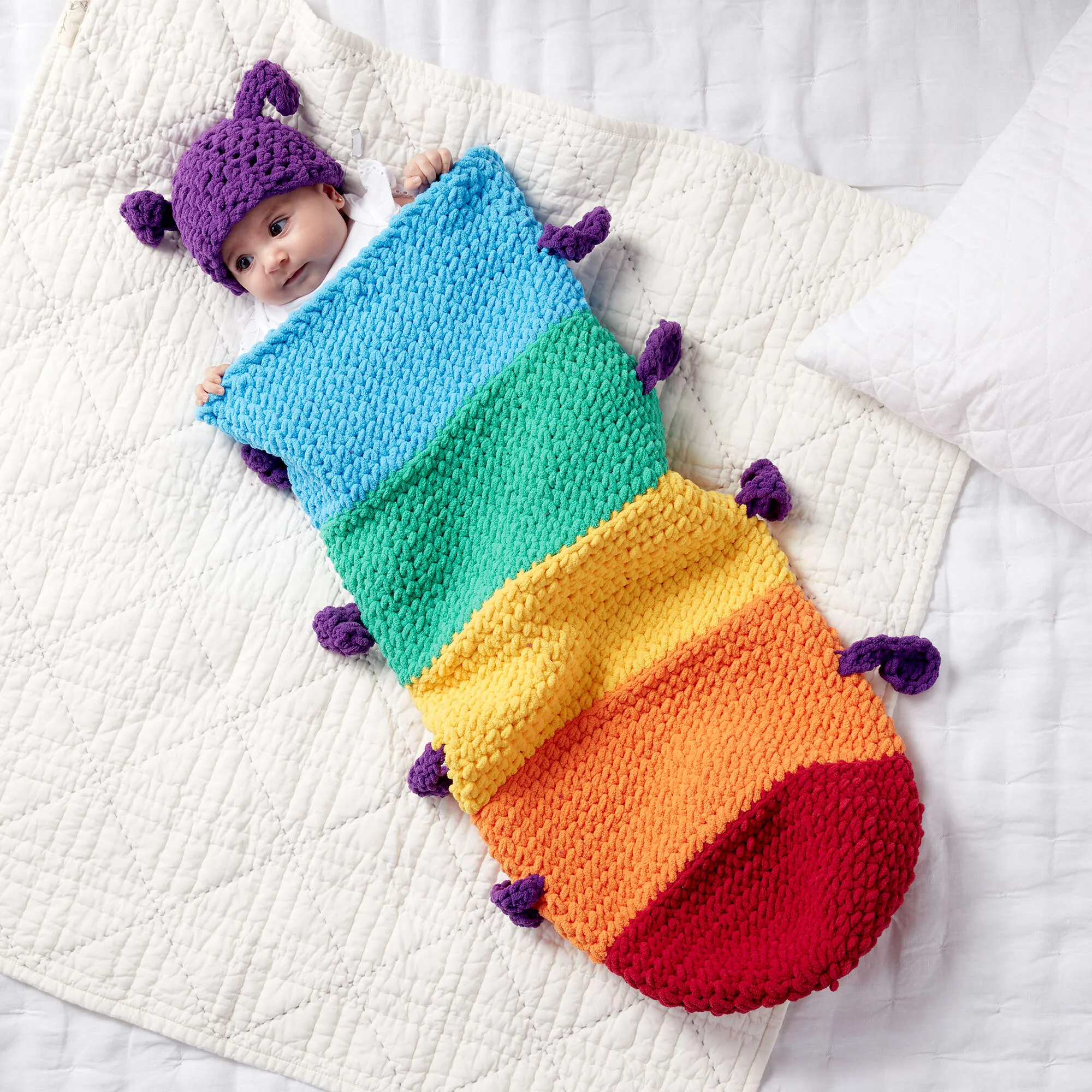 Bernat Caterpillar Crochet Snuggle Sack