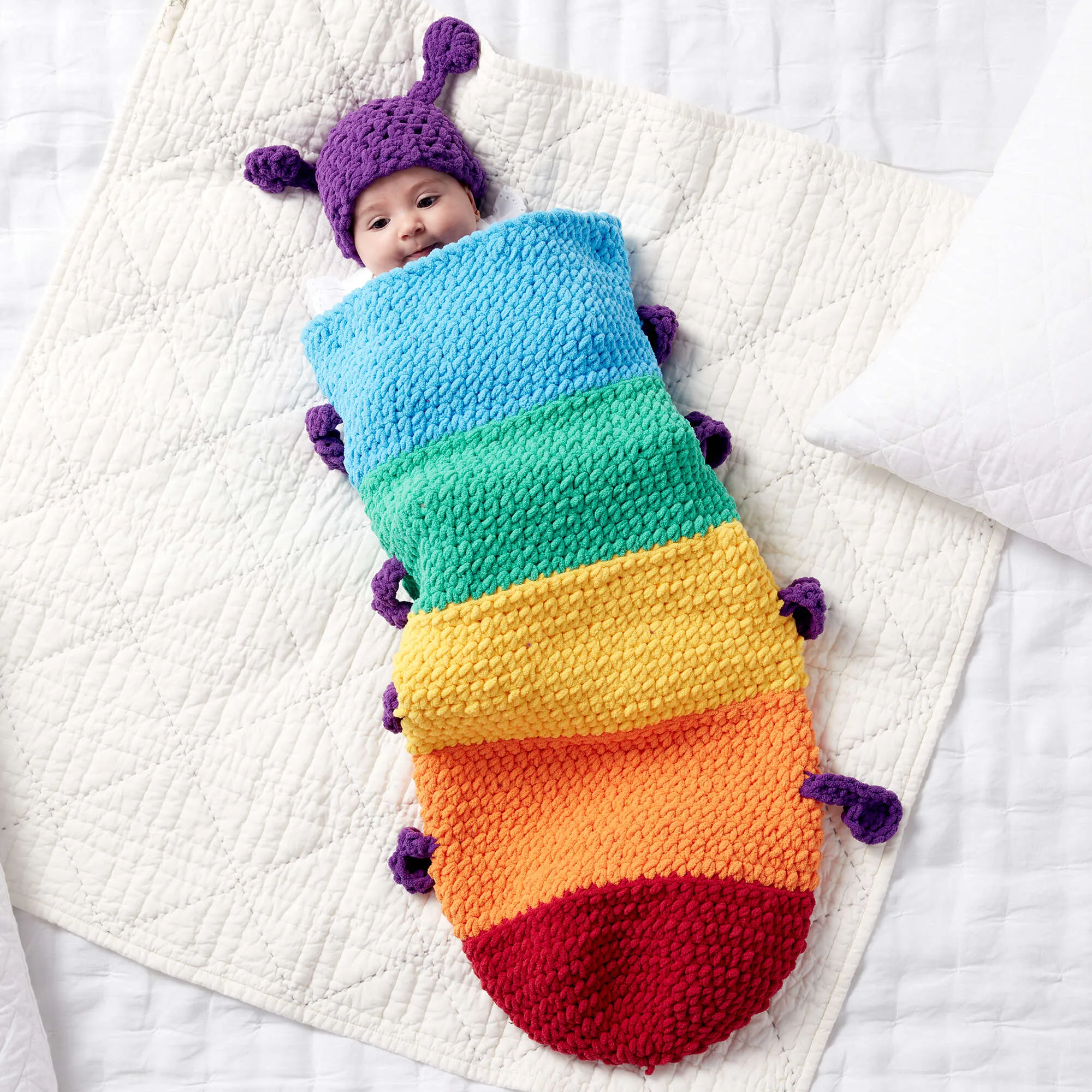 Bernat Caterpillar Crochet Snuggle Sack
