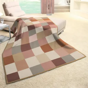 Biederlack Check Rust Throw