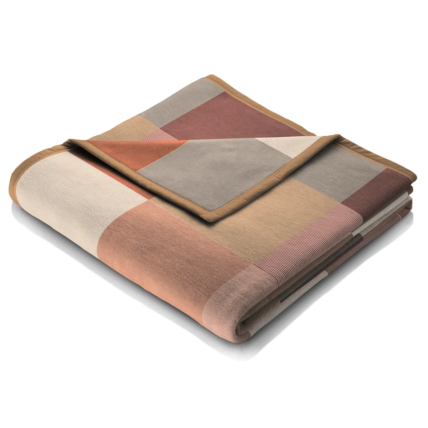Biederlack Check Rust Throw