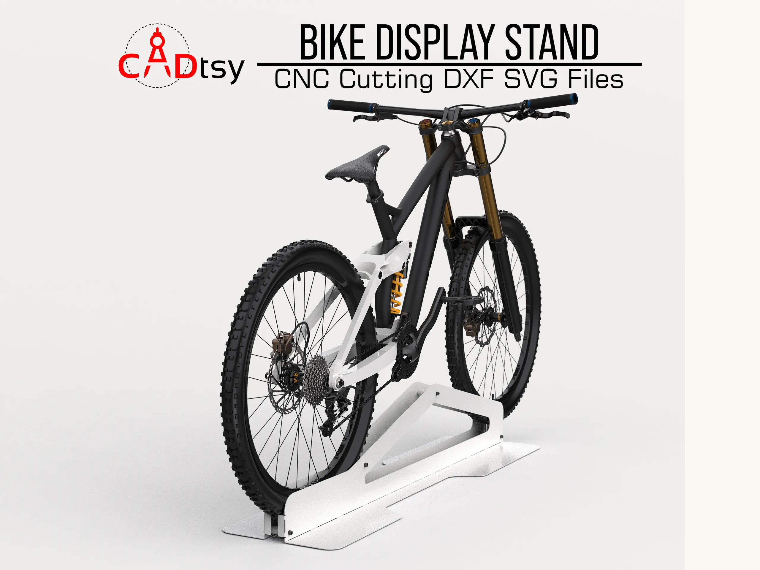 Bike Stand DXF Plasma Cutting CNC Files. Bike Metal Display Stand Floor Rack Plans. Bicycle, Storage. Mountain Bike Display
