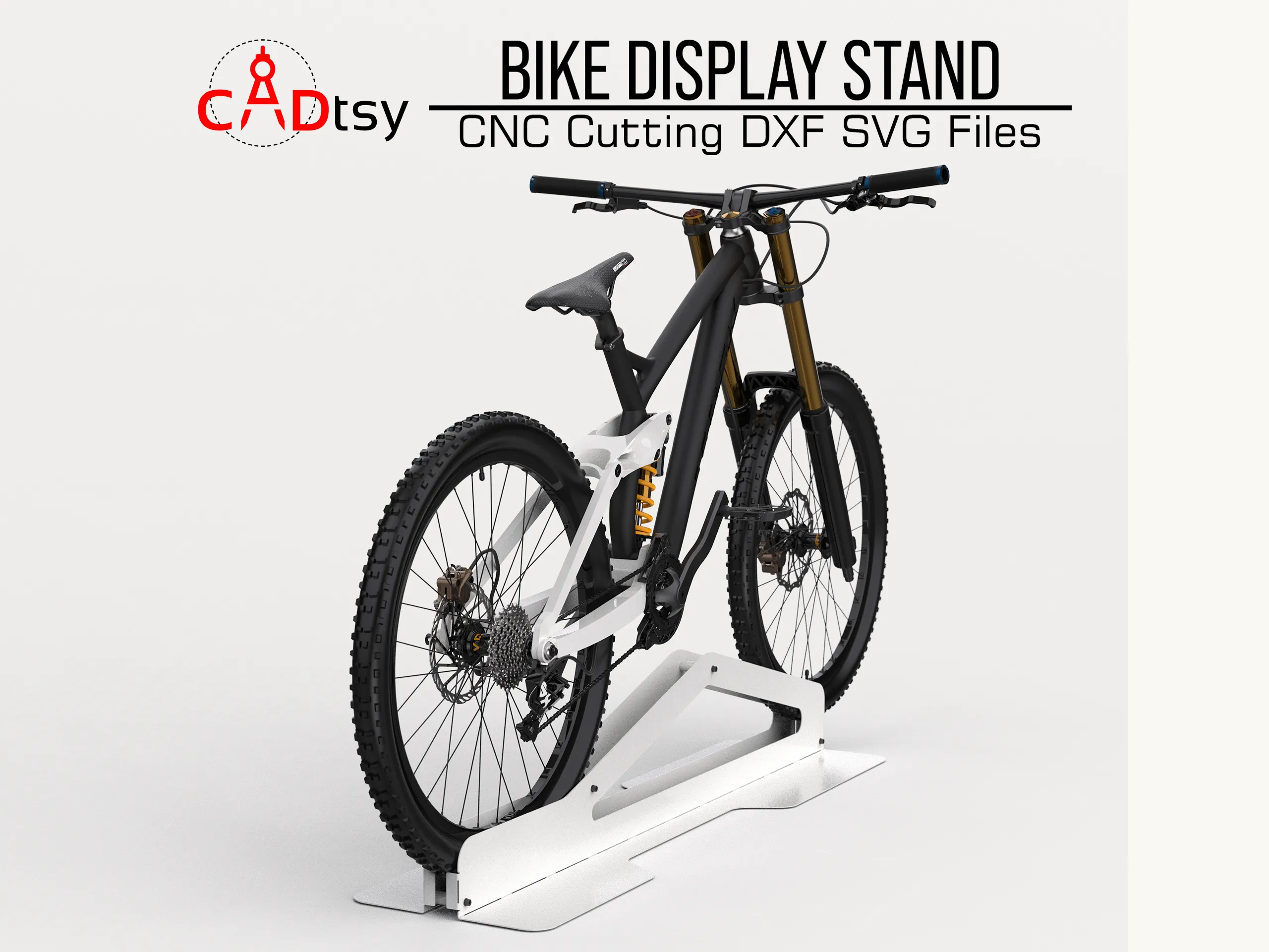 Bike Stand DXF Plasma Cutting CNC Files. Bike Metal Display Stand Floor Rack Plans. Bicycle, Storage. Mountain Bike Display